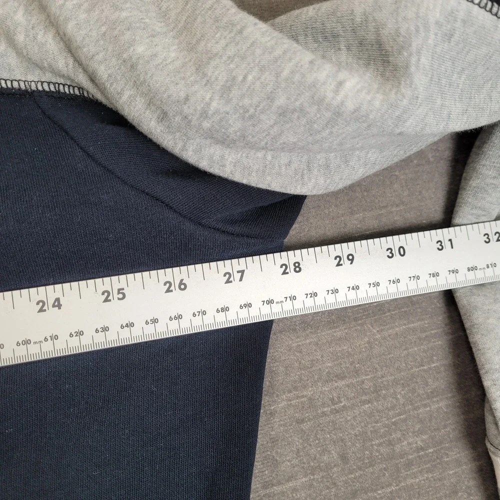 Jordan Y2K Snap Front Hoodie Mens 3XL Navy Blue Grey Varsity Jacket Jumpman